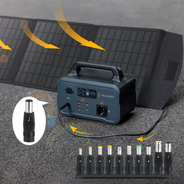 WANROY 600W/648Wh Portable Power Station + 100W Solar Panel - Image 2