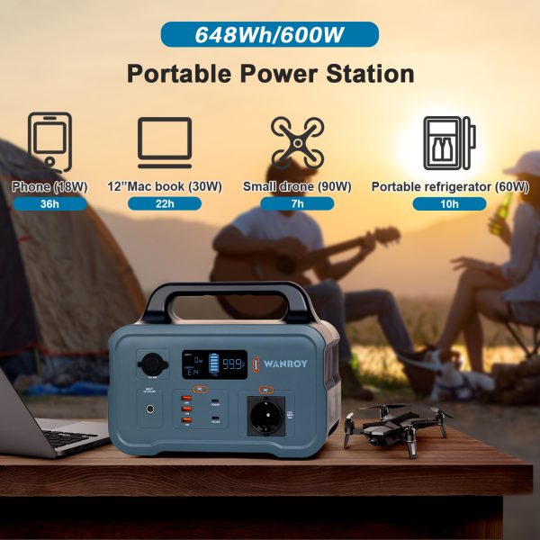 WANROY 600W/648Wh Portable Power Station - Image 4